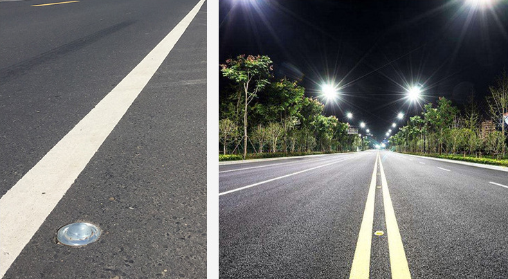Roadway Safety Reflective Road Stud Cat Eyes With Glass Material And Competitive