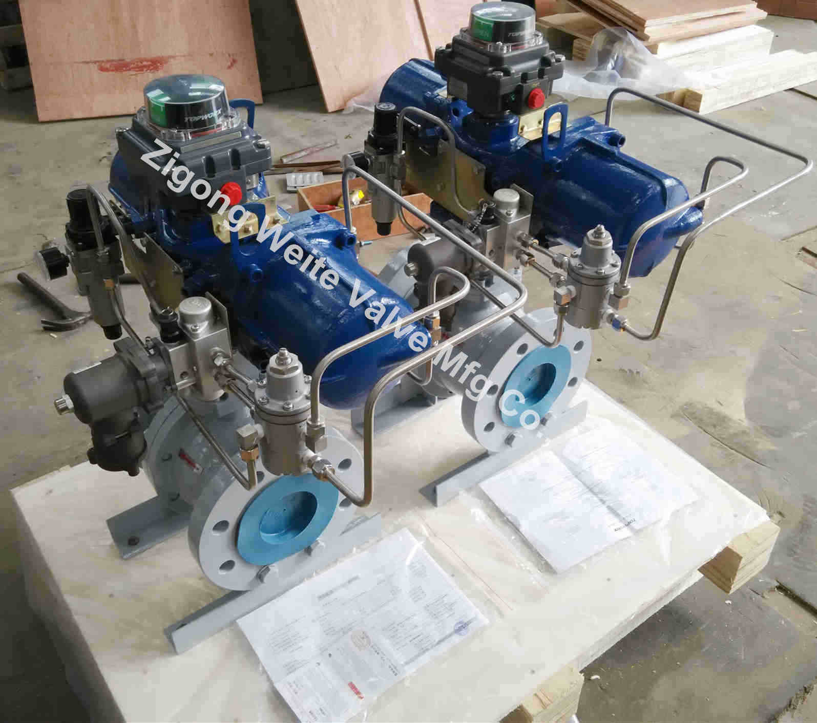 4" WCB Pneumatic Operated Ball Valve F316 STL Seat Class 300
