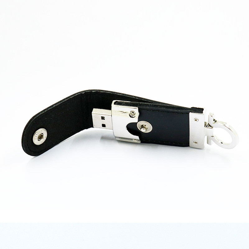High Speed Leather USB Flash Drive 2.0 3.0 Full Memory 128GB 256GB Embossing Logo