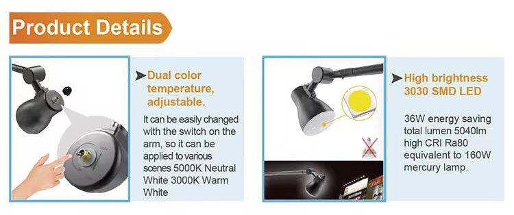 Color Temperature Adjustable Led Advertising Lights 36W Advertisement Light For Supermarket