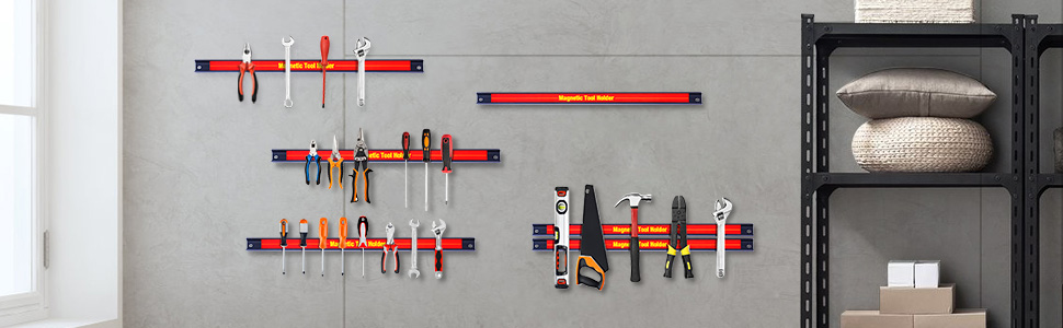 Permanent 8" 12" 18" 24" Heavy Duty Magnetic Tool Holder/ Magnet Tool Bar For Wrench Pliers Screw Driver