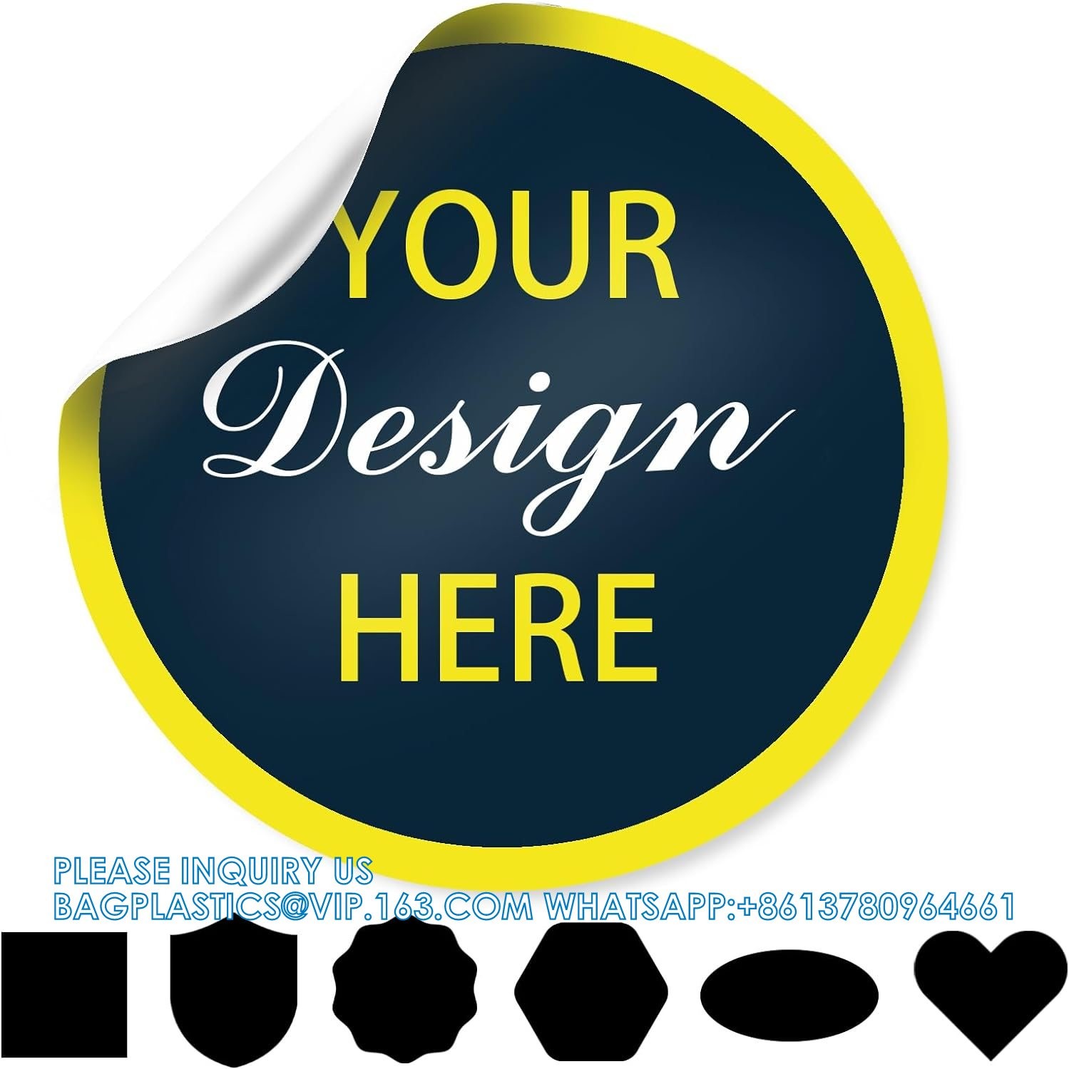 Custom Vinyl Stickers For Business Logo, Personalized Stickers Labels With Image Text, 60 150 300-1000 Qty