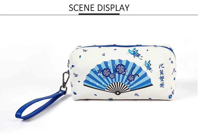 Multifunctional PU Leather Makeup Pouch Bag With Handle