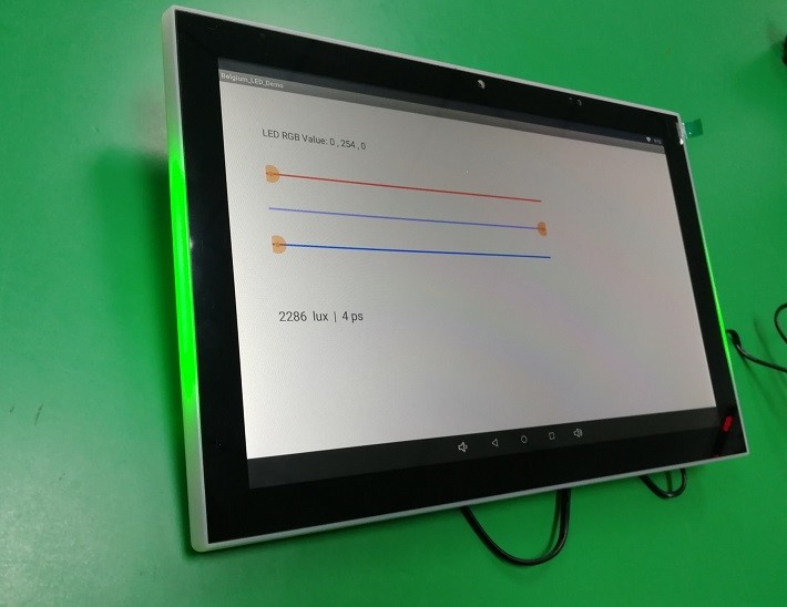Android 10 Inch Flush Wall Mounted POE Touch Tablet With LED Light For Meeting Room Booking