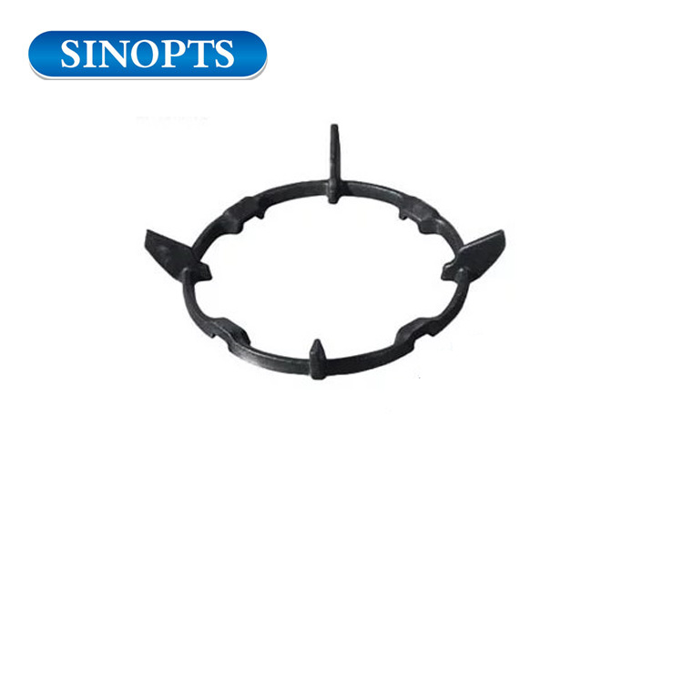 Round Four-Stand Black Cast Iron Frame Supports Pan