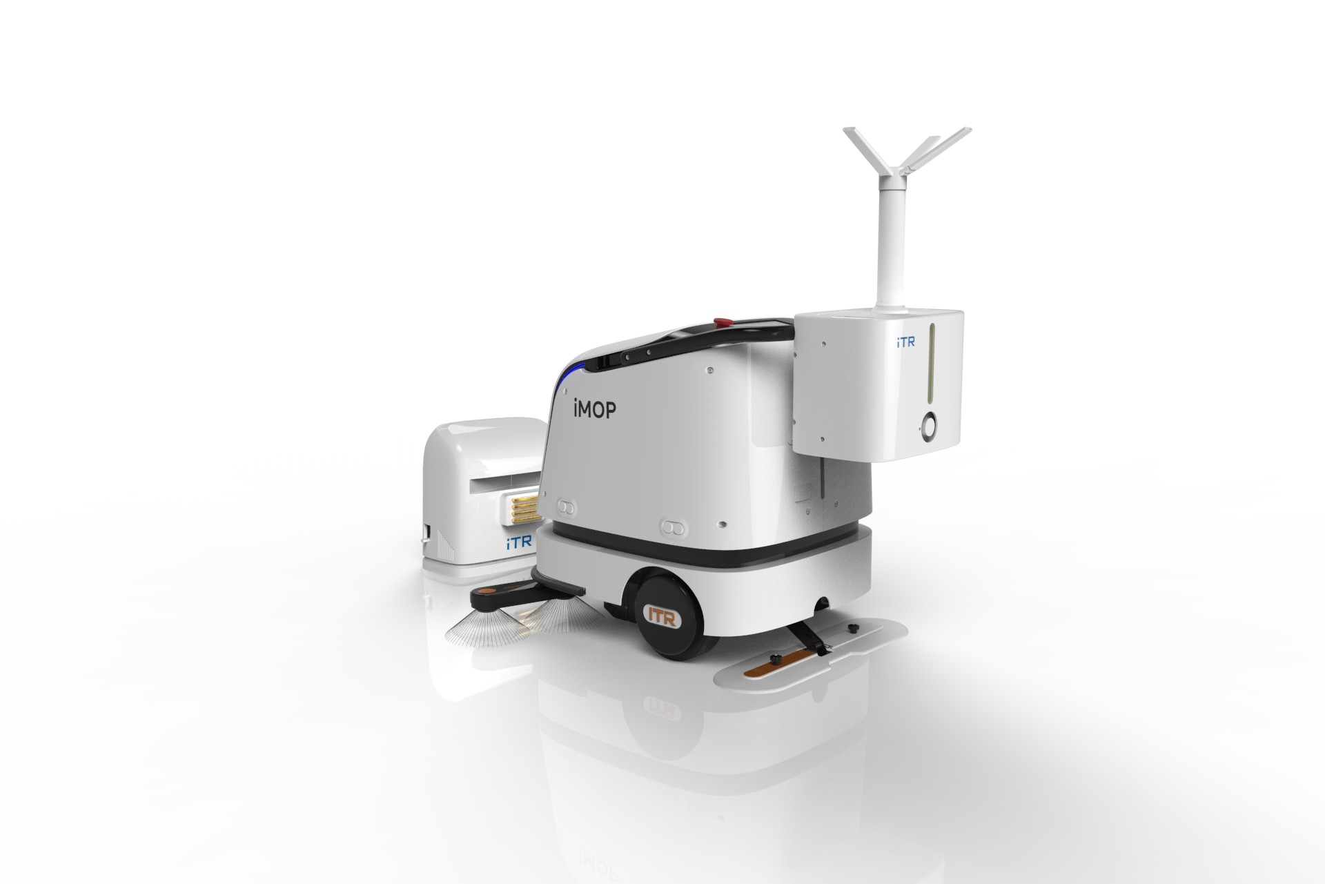 Indoor and outdoor cleaning robots collect dust, push dust and mop the floor robotics machine