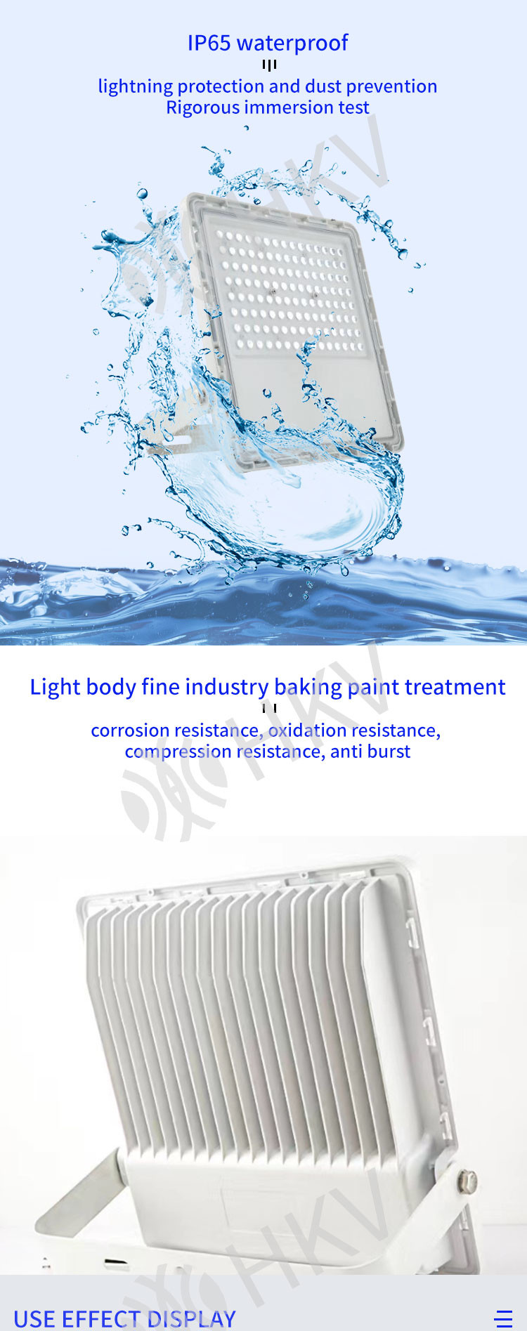 50W 100W 150W 200W 250W High Power LED Floodlight Cool / Warm White IP65