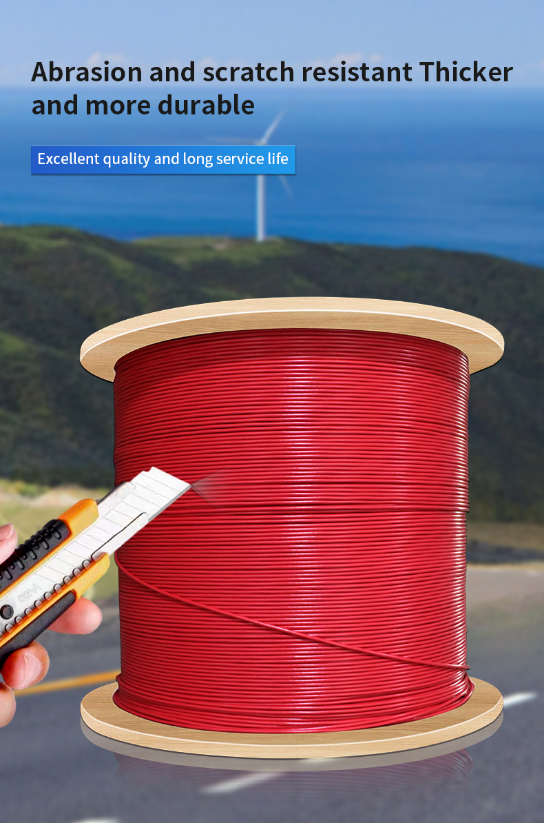 Red Indoor Flame Retardant Jacket DTS Distributed Temperature Sensing Fiber Optic Cable