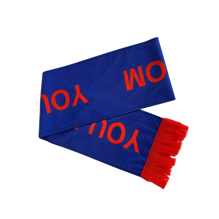 Promotional Sport Knitted Polyester Scraf Personalised Football Scarf
