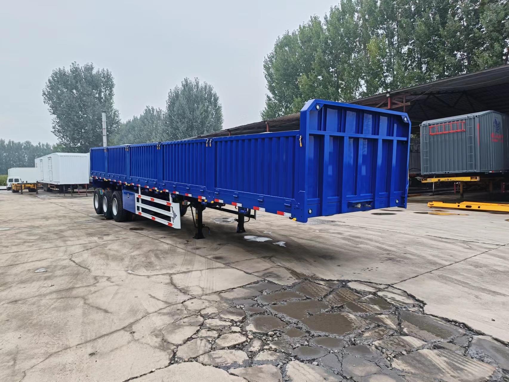 Truck 3-axle Fence Truck Cargo Semi Trailer Trailer Fence Side Wall Semi Trailer China Supplier