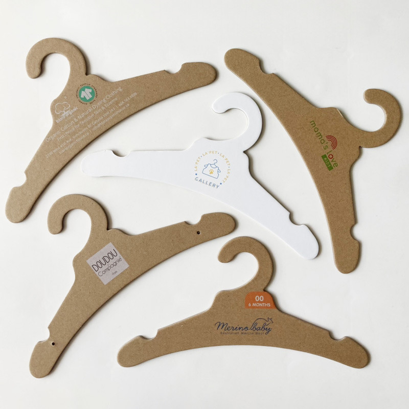 custom made Cardboard Kids Hanger Brown Recycling Display Hangers 250*130*3mm