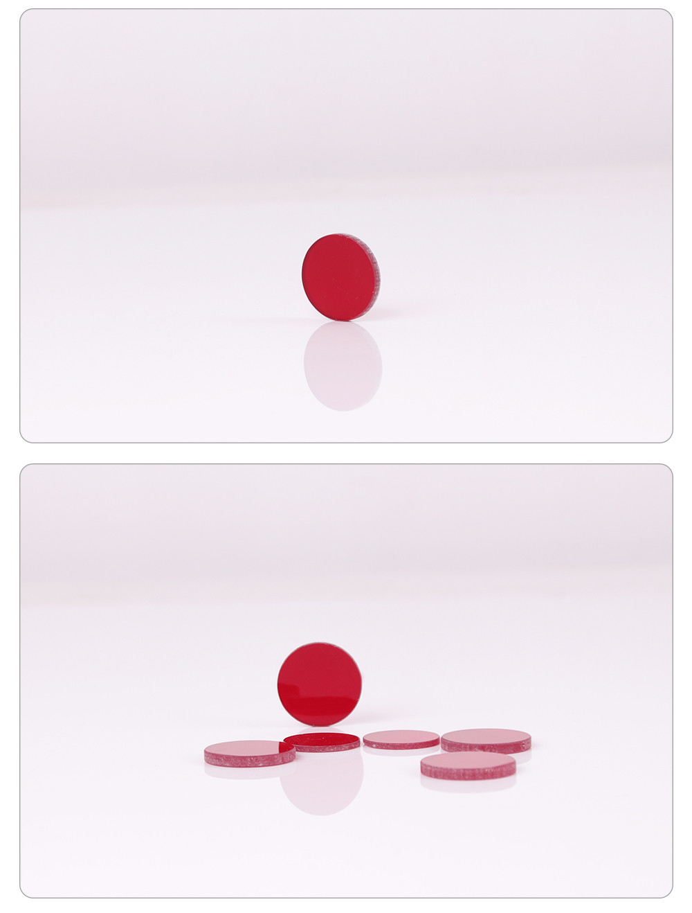 3mm thickness optical hoya R-62 HB610 RG610 red filters glass 610nm Longpass Filter Red Optical Glass HB610 RG610