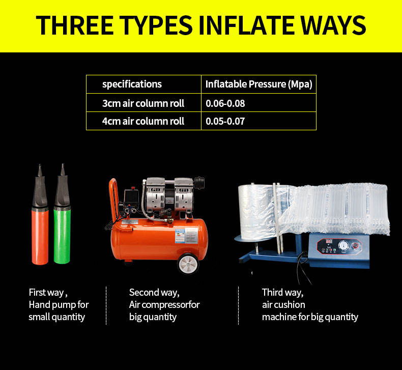 Inflatable air bag laptop pack