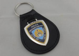 Buy cheap 1.5 mm Personalized Leather Keychains , City NY Leather Key Chain With Nickel Plating product