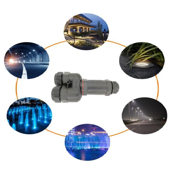 Y Type 3 Channel 2 3 4 5 Pin Waterproof Electrical Connectors Ip68 250v 16~24a