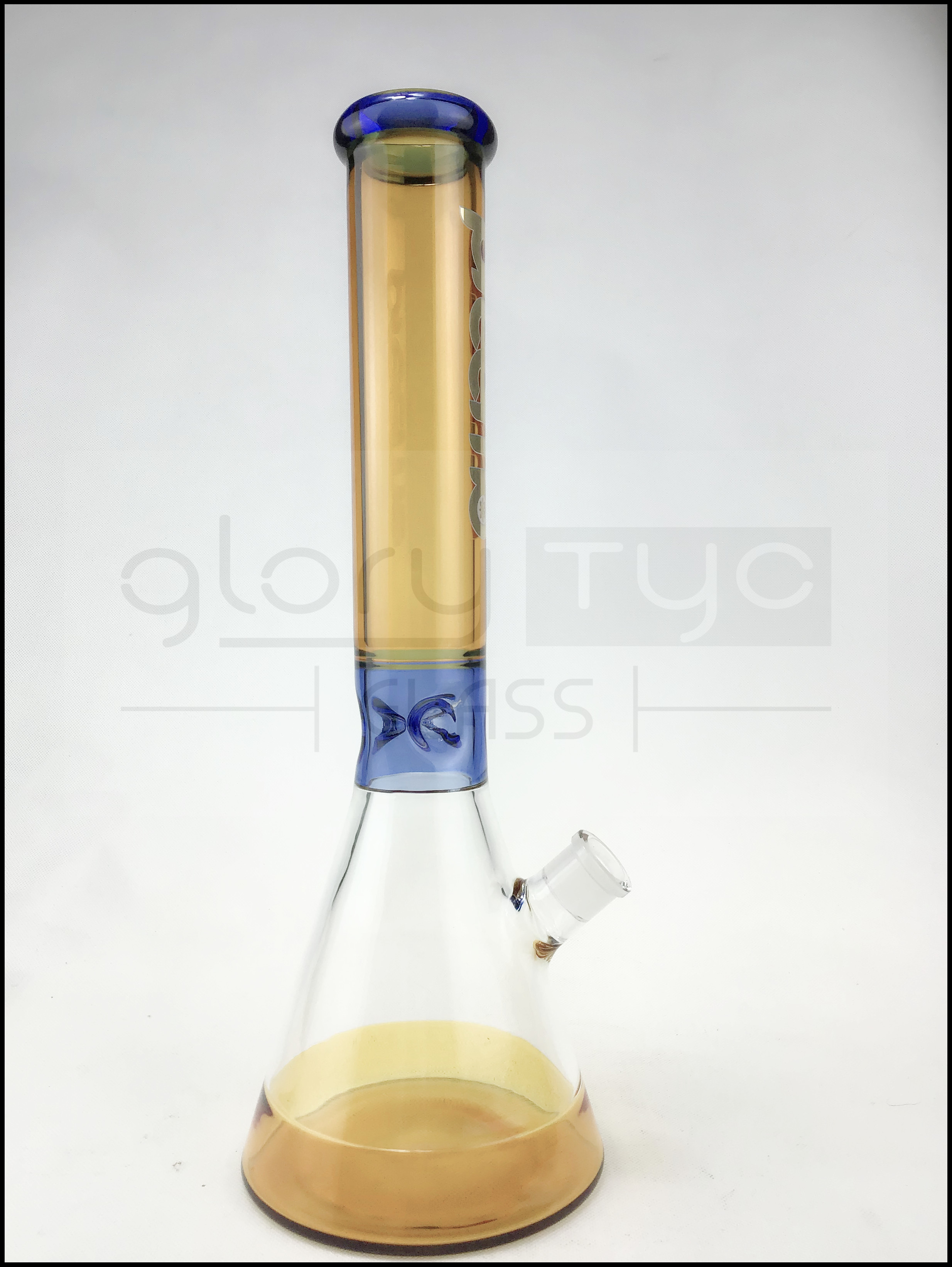 14 Inch Glass Water Pipes Electroplated Sandblast Beaker Smoking