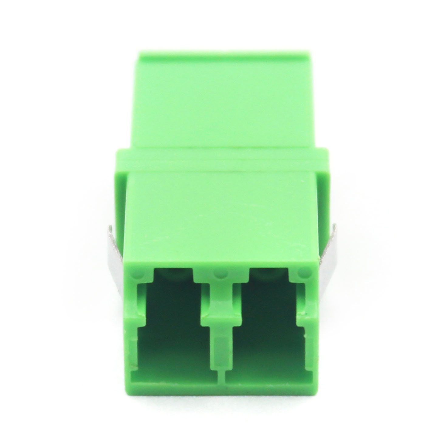 Durability 1000 matings FTTH LC Duplex Fiber Optic Adapter with Flip Auto Shutter