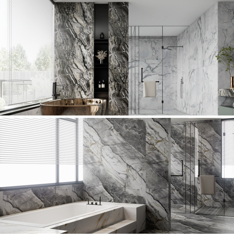 Moisture Resistant Quick Install PVC Shower Panel For Bathroom Wet Areas Wall Decorations
