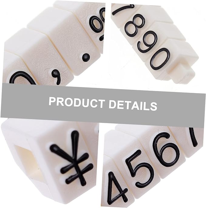 Small Jewellery Plastic Cube Tags Display Stand With Strings 3mm Labels