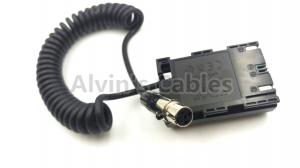 Buy cheap Mini XLR 4 Pin Female Camera DC Power Supply Power Coiled Cable For Canon product