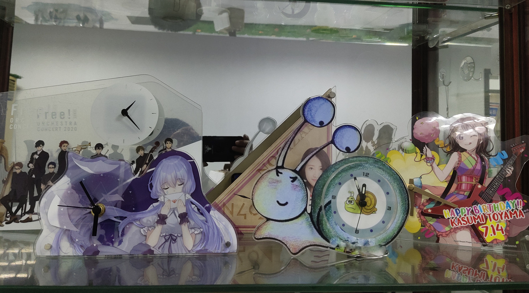 Offset Printing Anime Alarm Clock , Acrylic Table Clock For Living Room