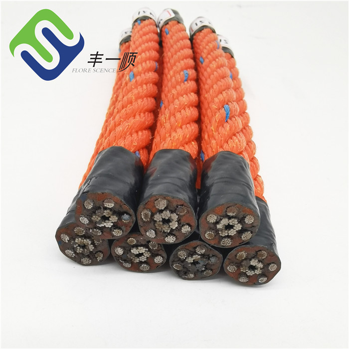 6 Strand Twisted PP Danline Combination Rope Polypropylene Reinforced Rope For Marine Fishing