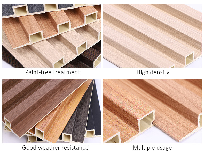 Factory Wholesale Ecological Wood Wallboard WPC PVC Plastic Wallboard TV Wall For Indoor Outdoor Custom Colors