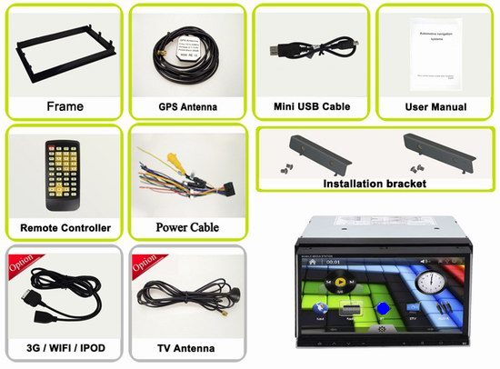 Ouchuangbo car stereo radio for Universal car DVD with gps navigation bluetooth OCB-2619