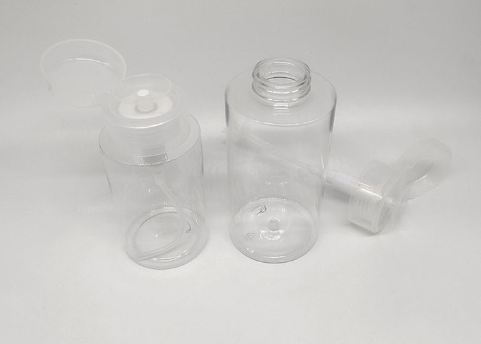 Makeup Cleaner Remover Nail Oil Plastic Cosmetic Bottles 300ml With Press Pumping Dispenser