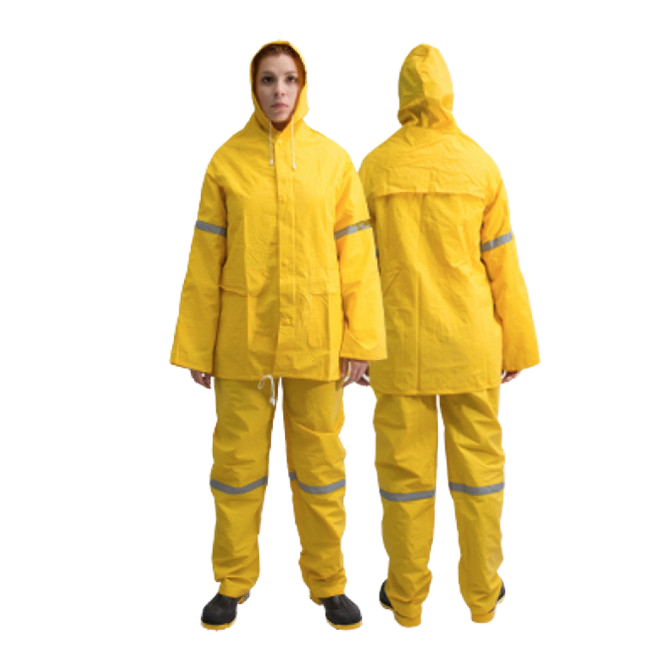 Rose Waterproof Poncho With Hood Reflective Oxford Women'S Work Raincoat