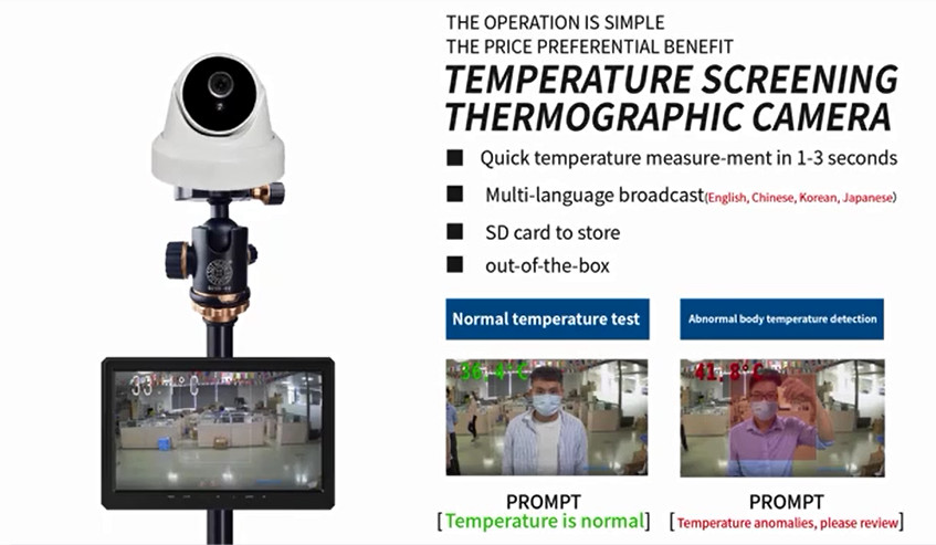 0.5M TVI CVBS IR Body Temperature Thermal Cameras