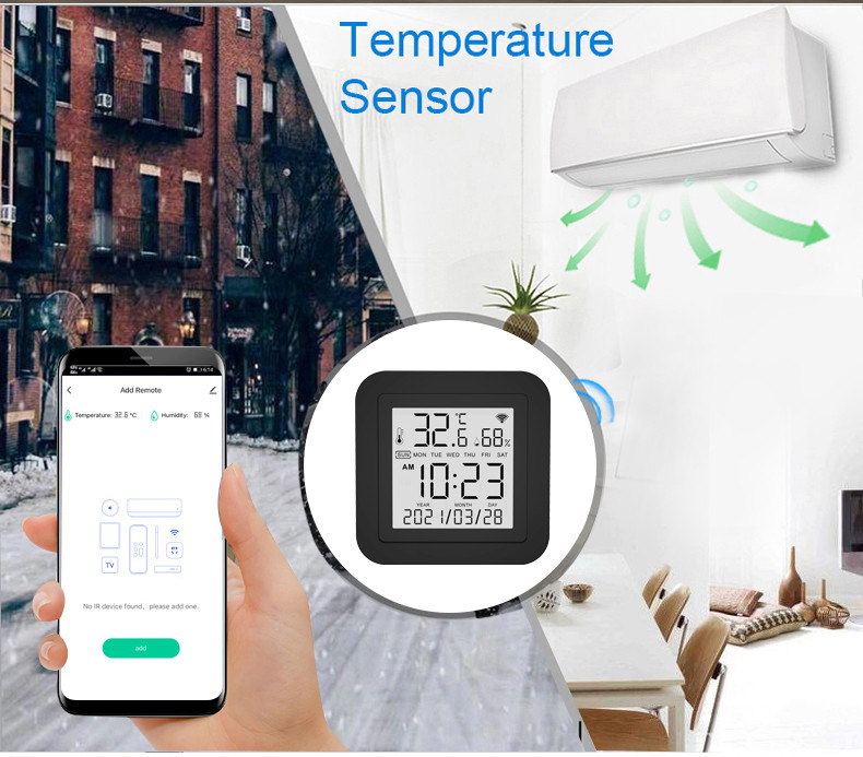 Smart Universal IR Remote Control Hub 38KHz With Temperature Humidity Monitor USB Cable