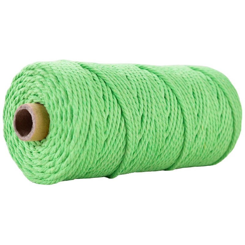 Green 3 Strand Twisted Nylon Rope 3mm Macrame Braided Cotton Rope