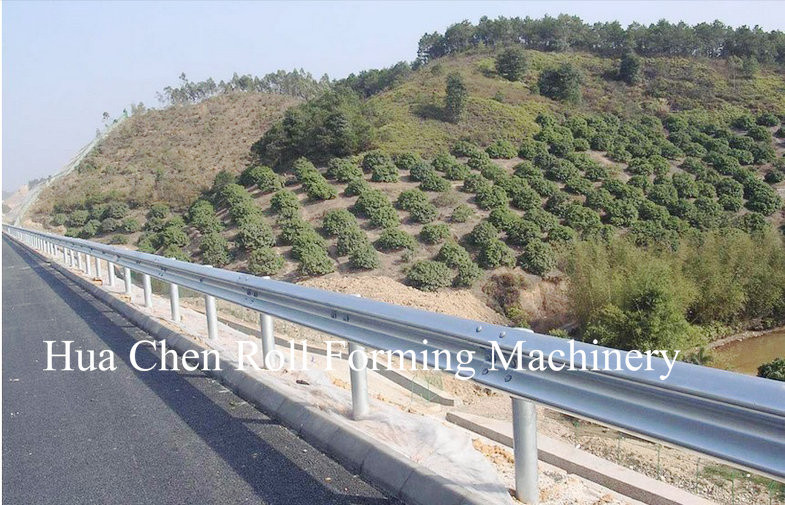 Gear Box Drive Guardrail Roll Forming Machine PLC Control