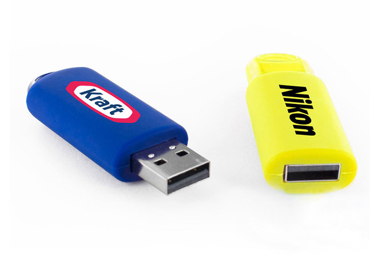 Factory supply show life brand 4GB 2.0 red color plastic spring USB with customized logo and package