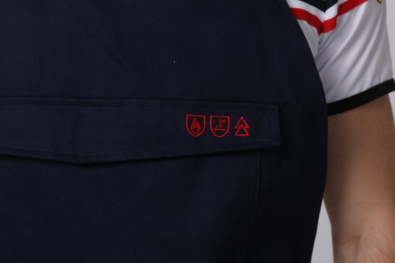 Fire Proof Bib Overalls , 100% Cotton Fire Retardant Bib trousers , welding bibpants