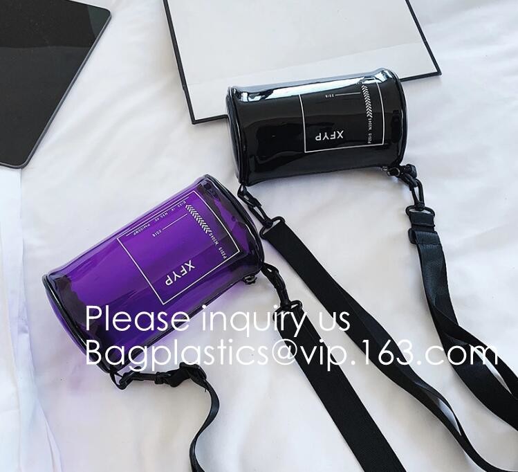 Clear Zipper Pouch with Strap Makeup Bag PVC Cosmetic Pouch,Printing Clear k Cosmetic PVC Pouch, bagease, bagplast