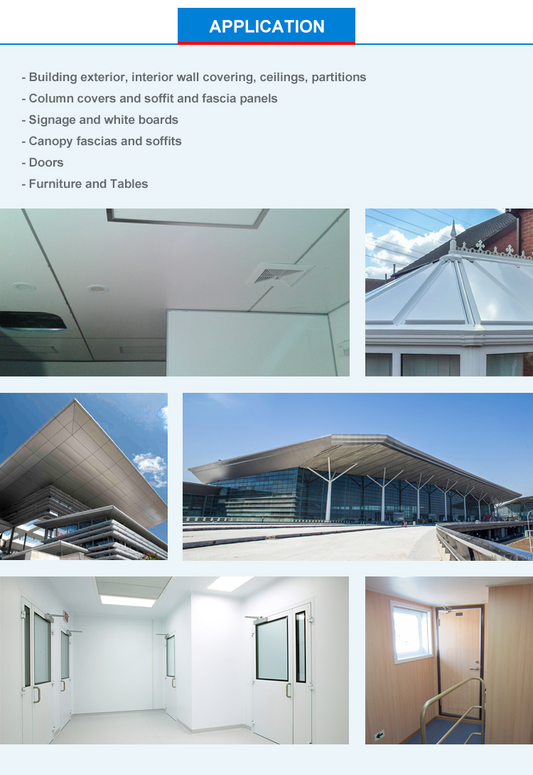 1220x2440mm 3mm ACM Aluminum Honeycomb Panel Mill Coating Composite Lightweight 3003