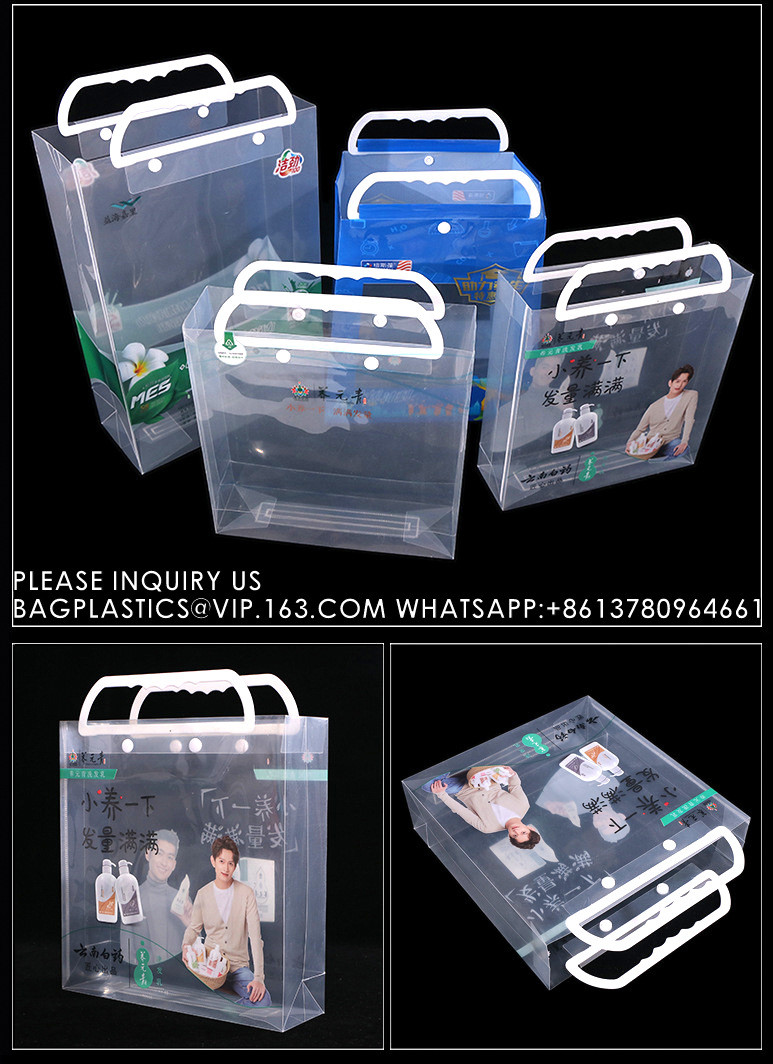 Plastic Hard Handle Bags, Handle Shopping bags, handle shipper, handle gift bags, white handle handy bags