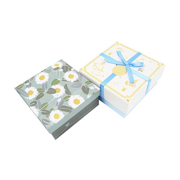 UV Coating Printing Handling Customized Eco Friendly Reusable Blue Paper Gift Jewelry Box