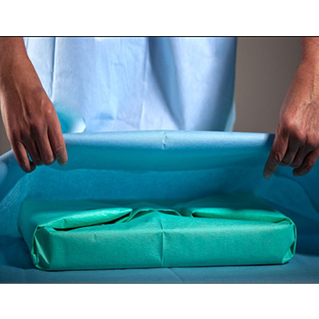 PP spunbond meltblown laminated 50GSM SMS fabric roll sterilization crepe wrap