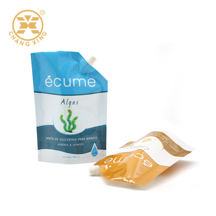 1kg 2kg Portable Detergent Packaging Pouch Plastic Liquor Pour Spouts