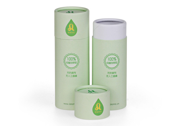 White Print Cardboard Paper Tube Packaging Rolled Edge Round Boxes