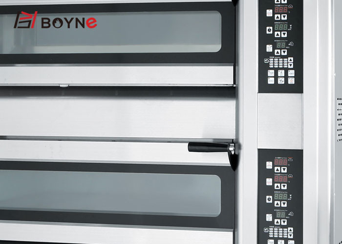 Industrial Commercial Kitchen Oven Double Deck Four Trays Gas Oven Baking Equipment