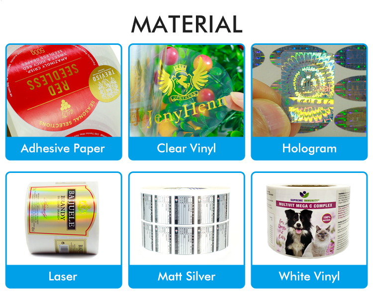 Oilproof Tear Resistant Sticker Labels