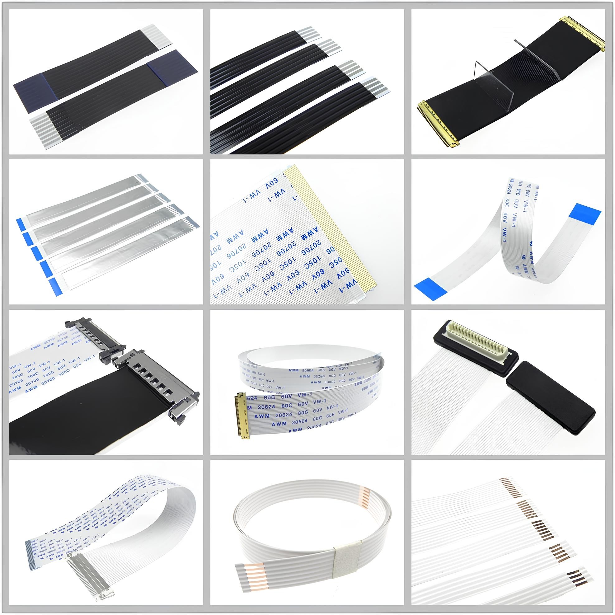 21 Pin Ffc Fpc Flexible Flat Cable 0.3mm Pitch Lvds Display Connector