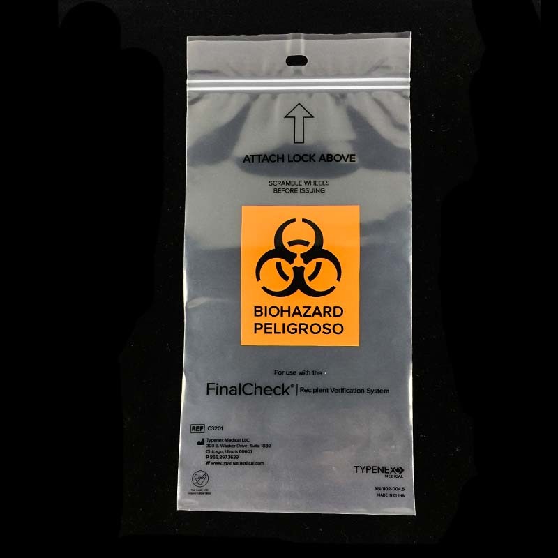 Hospital Waste Lab Biohazard Specimen Transport Bags With Zipper