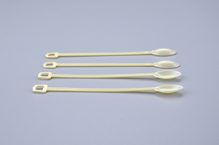 The disposable coffee soup with small spoon coffee stir bar muddler yellow