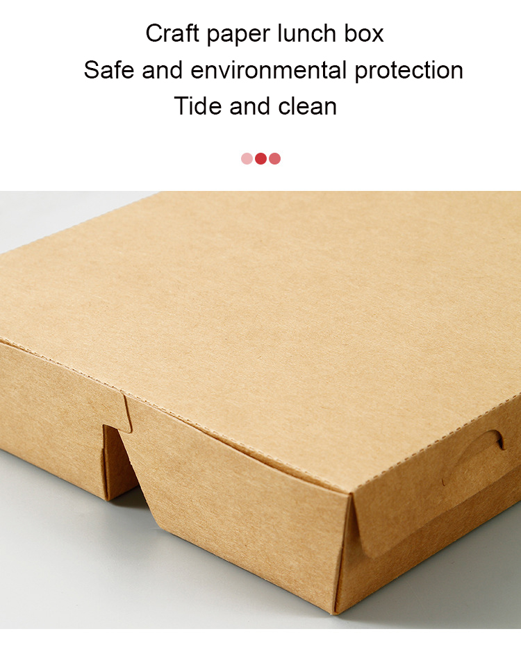 Personalised Snack Wrap Kraft Paper Fast Food Packaging Boxes Disposable 5 S
