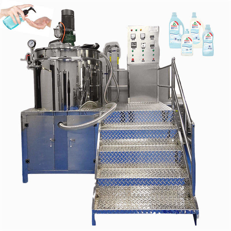 Industrial Blender Mixer Liquid Soap Making Machine Agitated With Heater SS Jacket Tank